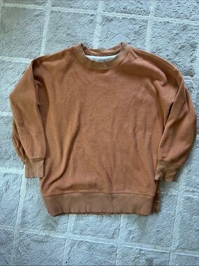 aerie Crewneck Sweater in Burnt Orange
